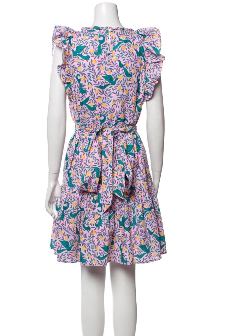 Banjanan Floral Print Mini Dress, Pink yellow & blue, Size XS 100% Cotton - Picture 4 of 13
